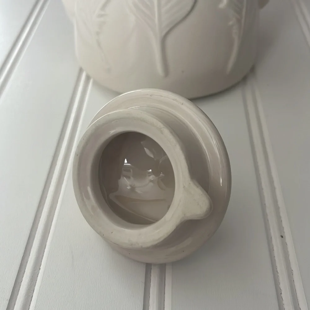 Coffee Pot by Patch NYC @ Target. Cream color with fern design ceramic
